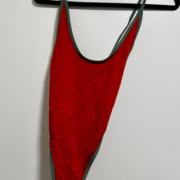 Soso Swim Round Neck Swimsuit (Tangerine) - Picture 3 of 9